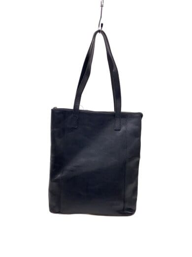 商品画像：HARVEST/薄マチ縦型トートバッグ/レザー/BLK 1