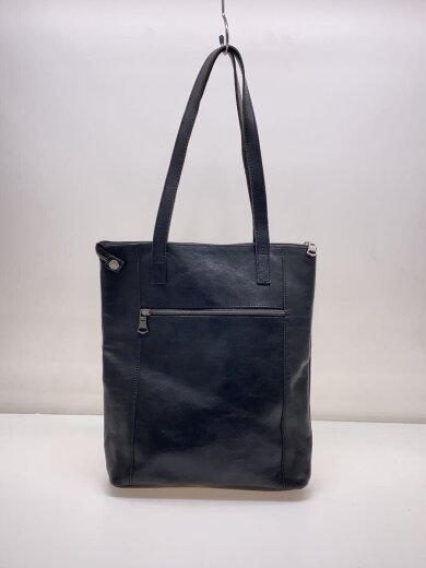 商品画像：HARVEST/薄マチ縦型トートバッグ/レザー/BLK 3