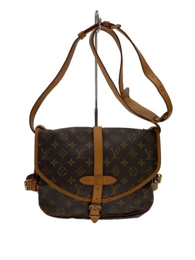 商品画像：1)ソミュール30_モノグラム・キャンバス/PVC/BRW 1