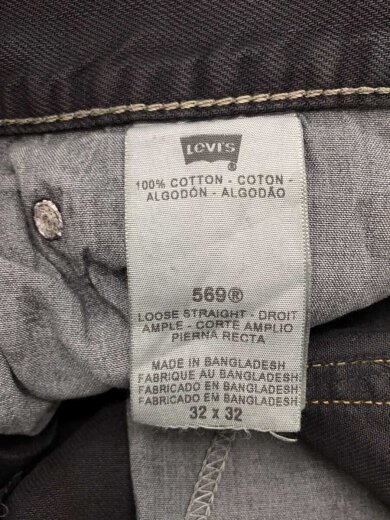 商品画像：569/後染め/ルーズフィットストレートパンツ/32/コットン/BLK 5