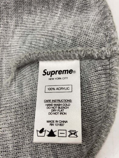 画像：Supremeニットキャップ/--/ウール/GRY/無地/メンズ/18SS Rubber Patch Beanie5