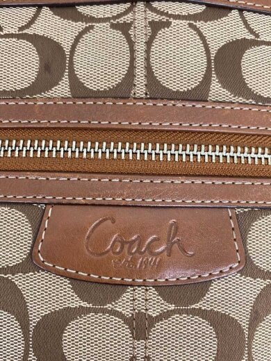 商品画像：ランチトート_ペネロピ_シグネチャー_ブラウンレザー/キャンバス/BRW/総柄 5