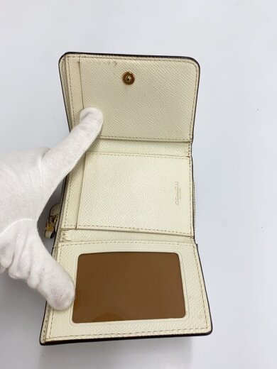 商品画像：スモール・トライフォールド・ウォレット_アイボリー/レザー/レディース 4