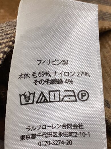 商品画像：ベルテッドブレンドツイルシャツ/2/ウール/BRW/チェック// 4