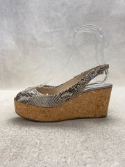 パイソンサンダル/38/BEG/使用感有