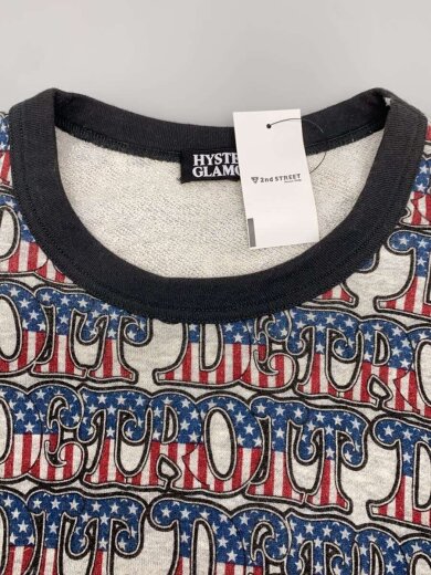 商品画像：Tシャツ/L/コットン/SLV/総柄/4CS-1003/リンガー/スウェット// 6