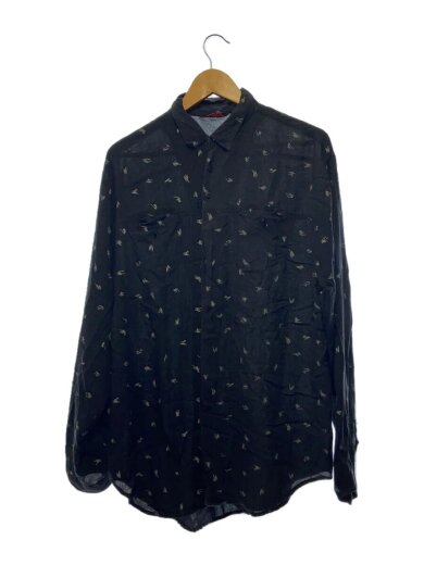 商品画像：DOSHA/ポケット欠損/長袖シャツ/XL/レーヨン/BLK/総柄// 1