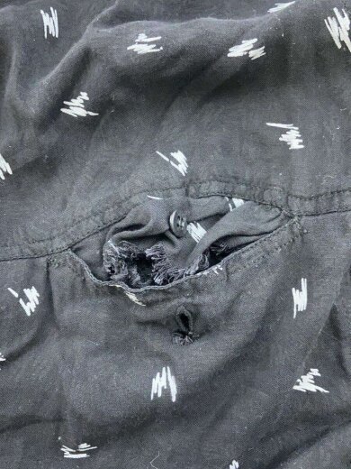 商品画像：DOSHA/ポケット欠損/長袖シャツ/XL/レーヨン/BLK/総柄// 7