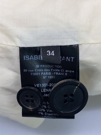 商品画像：テーラードジャケット/34/コットン/WHT/無地 4