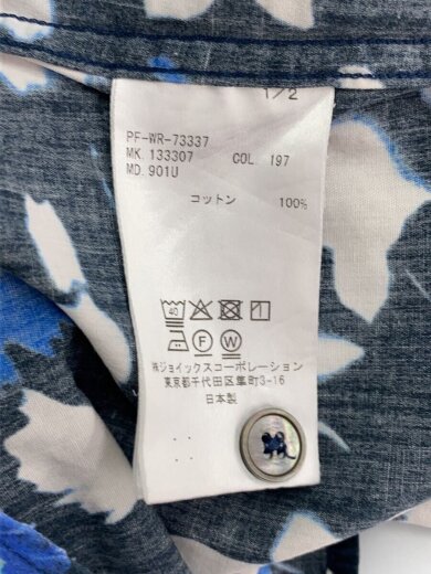 商品画像：長袖シャツ/S/コットン/NVY/総柄 4