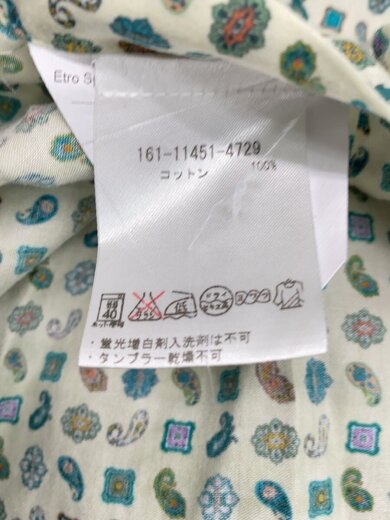画像：ETRO長袖シャツ/40/コットン/ペーズリー/161-11451-47294