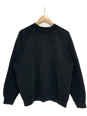 90s/ラグラン/スウェット/XL/コットン/BLK/無地