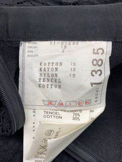 商品画像：レーススカート/2/コットン/BLK/11-01385 4