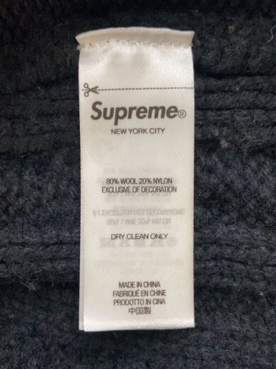 商品画像：23FW/Applique Cable Knit Sweater/ニット・セーター(厚手)/M/ウール/BLK 4