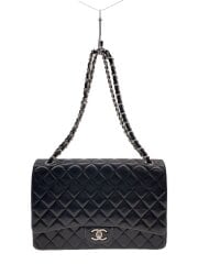 チェーンショルダーバッグ_マトラッセ_ラムスキン_BLK/羊革/BLK