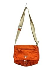 三角ロゴショルダーバッグ/ナイロン/ORN