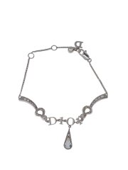 ロゴ/ラインストーン/ブレスレット/--/SLV/レディース⑨/剥がれ有