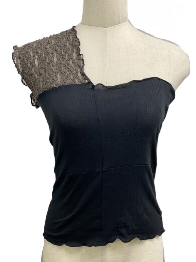 商品画像：キャミソール・タンクトップ/S/コットン/BLK 1