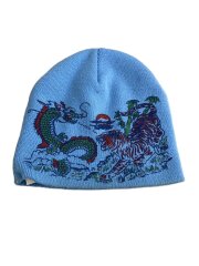 23FW/ Dragon Beanie/ニットキャップ/--/アクリル/BLU/メンズ