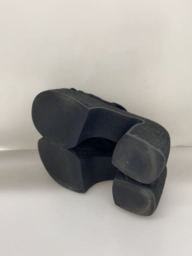 商品画像：ヌアラ/ルーシュドプラットフォームミュール/サンダル/--/BLK/内側擦れ有/ブラック 4