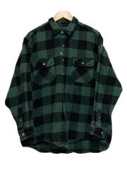 FIELD&STREAM/ヘビーネル/ネルシャツ/L/コットン/GRN/チェック