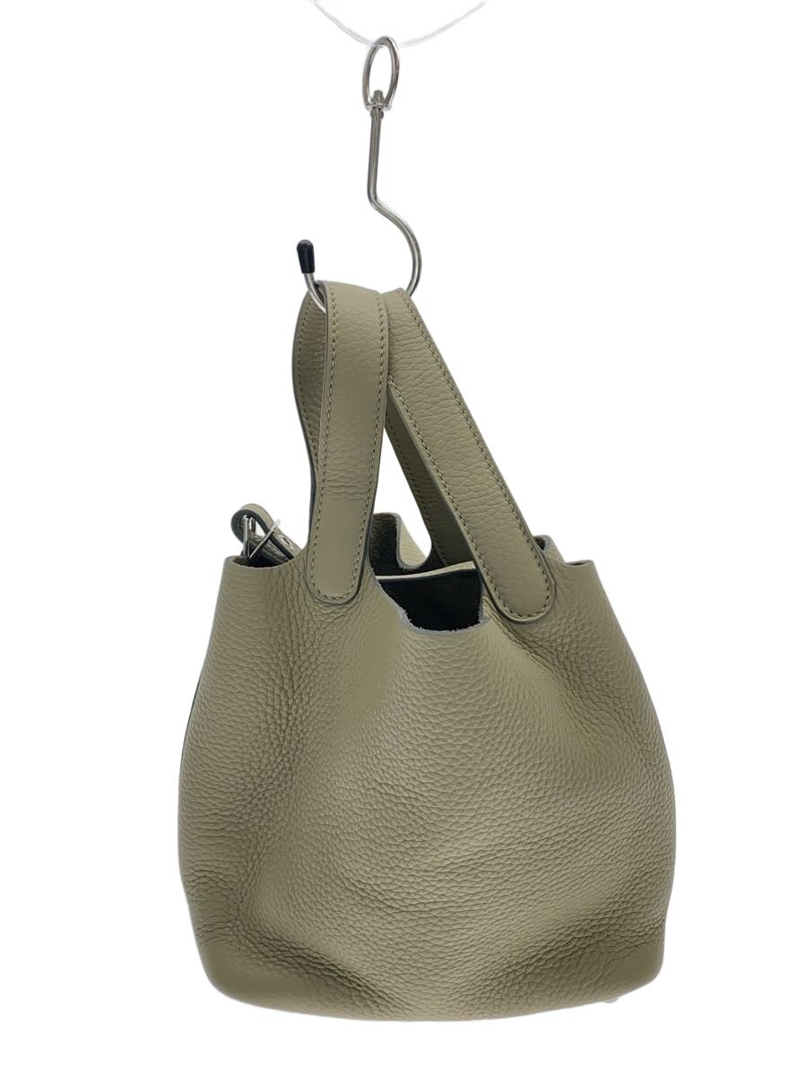 HERMES / ピコタンロックPM/セージ/トリヨンクレマンス/W刻印/ハンドバッグ/レザー/GRN