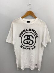 WORLD WIDE/シャネルロゴ/Tシャツ/M/コットン/WHT