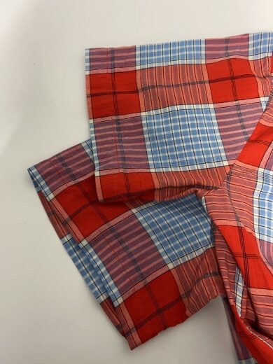 商品画像：60s/汚れ有/半袖シャツ/--/コットン/RED/チェック// 4
