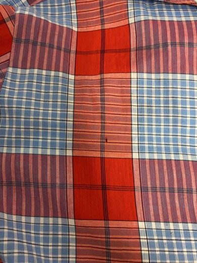 商品画像：60s/汚れ有/半袖シャツ/--/コットン/RED/チェック// 6