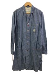 ショップコート/1/コットン/BLU