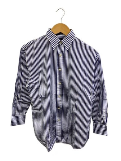 商品画像：長袖シャツ/6/コットン/NVY/ストライプ⑤ 1