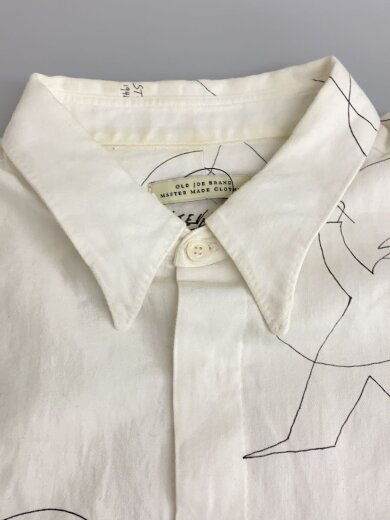 商品画像：STEINBERG/長袖シャツ/M/コットン/WHT/総柄/251OJ-SH02 7