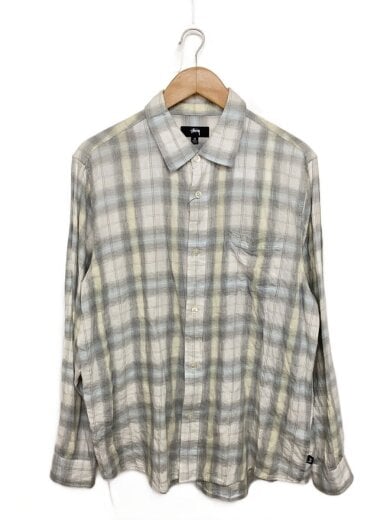 商品画像：25SS/Beach Plaid Shirt/長袖シャツ/M/コットン/GRY/チェック/1110358 1