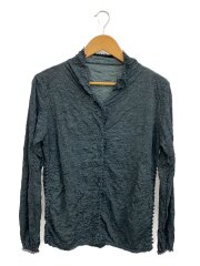 イッセイ/シワハイネックカーディガン(薄手)/2/ポリエステル/GRY/jj164