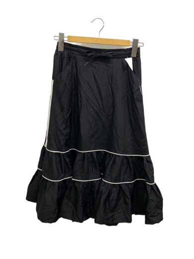 商品画像：3ストライプ/ティアードスカート/M/ナイロン/BLK/H15782/タグ付 1