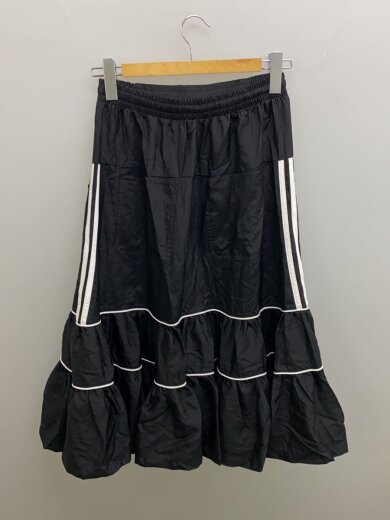 商品画像：3ストライプ/ティアードスカート/M/ナイロン/BLK/H15782/タグ付 2
