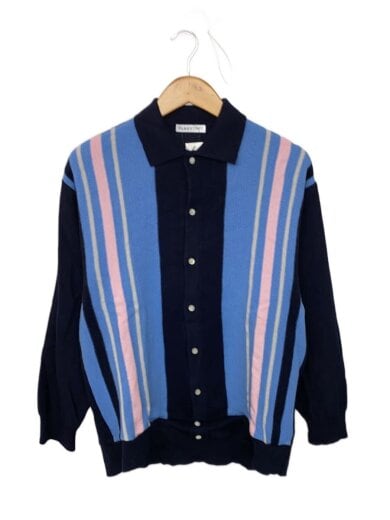 商品画像：カーディガン(厚手)/XL/ウール/NVY/ストライプ// 1