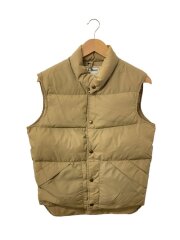 70~80s/ダウンベスト/S/ナイロン/BEG/無地