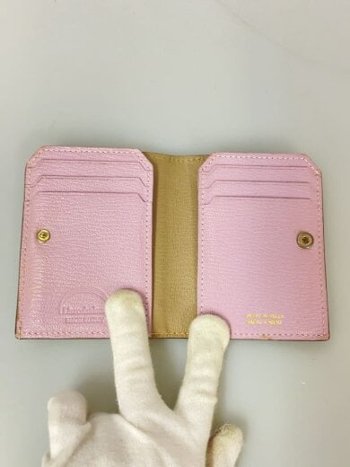 商品画像：2つ折り財布/レザー/BEG/無地/レディース 4