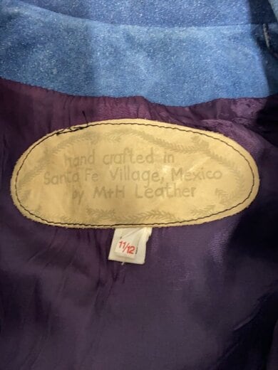 商品画像：70s/ハンドメイド/デニム切替/レザージャケット・ブルゾン/--/スウェード/IDG/無地 3