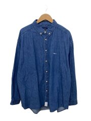 21AW/ボタンダウンデニムシャツ/長袖シャツ/3/デニム/IDG/無地