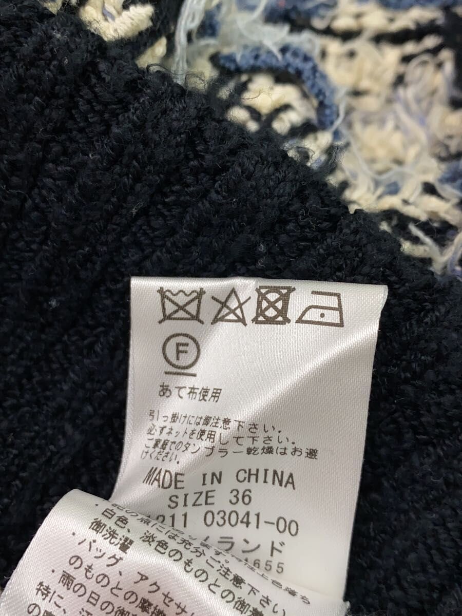 GRACE CONTINENTAL / ツイードジャケット/36/コットン/IDG/チェック/01211 03041-00/インディゴ