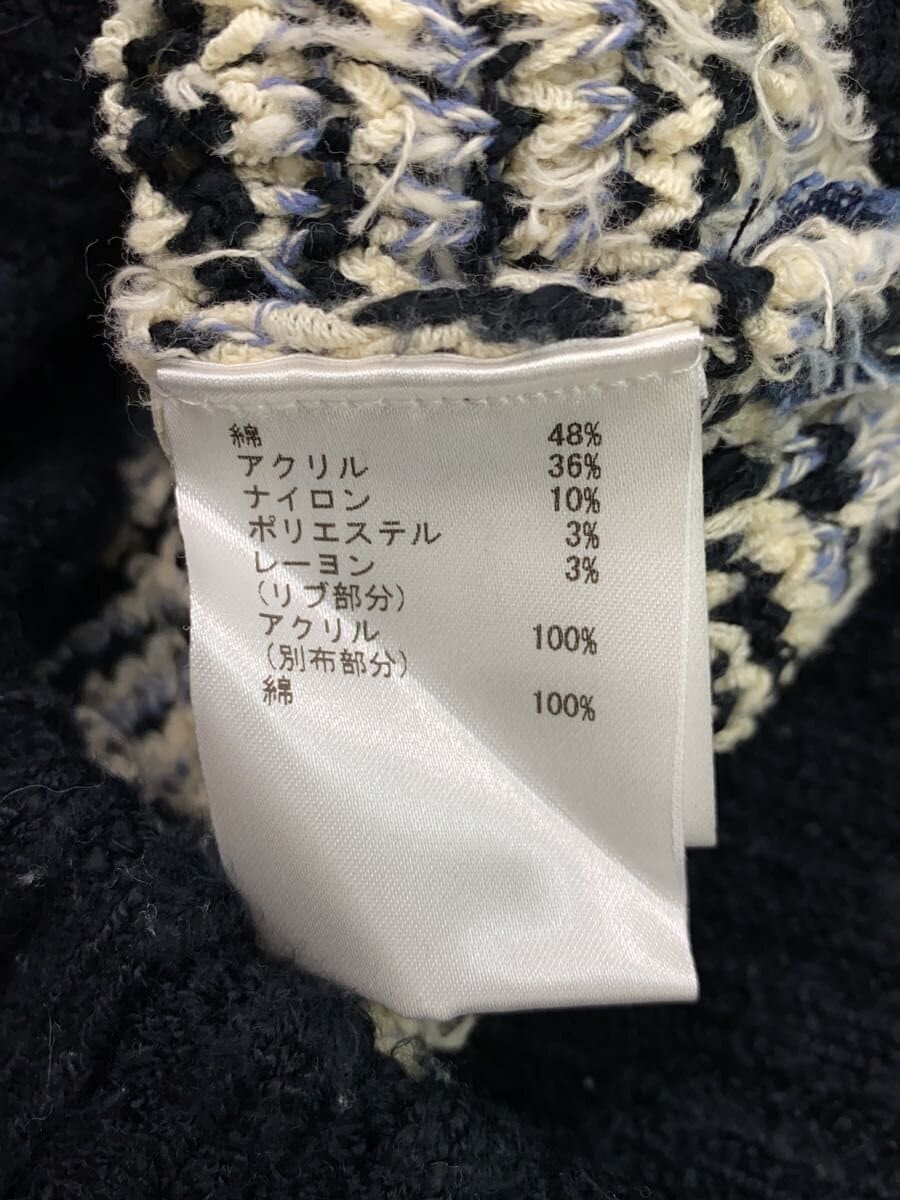 GRACE CONTINENTAL / ツイードジャケット/36/コットン/IDG/チェック/01211 03041-00/インディゴ