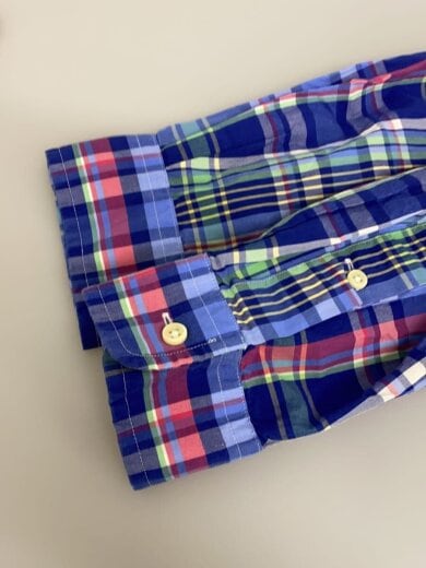 商品画像：CLASSIC FIT/長袖シャツ/M/コットン/BLU/チェック 5