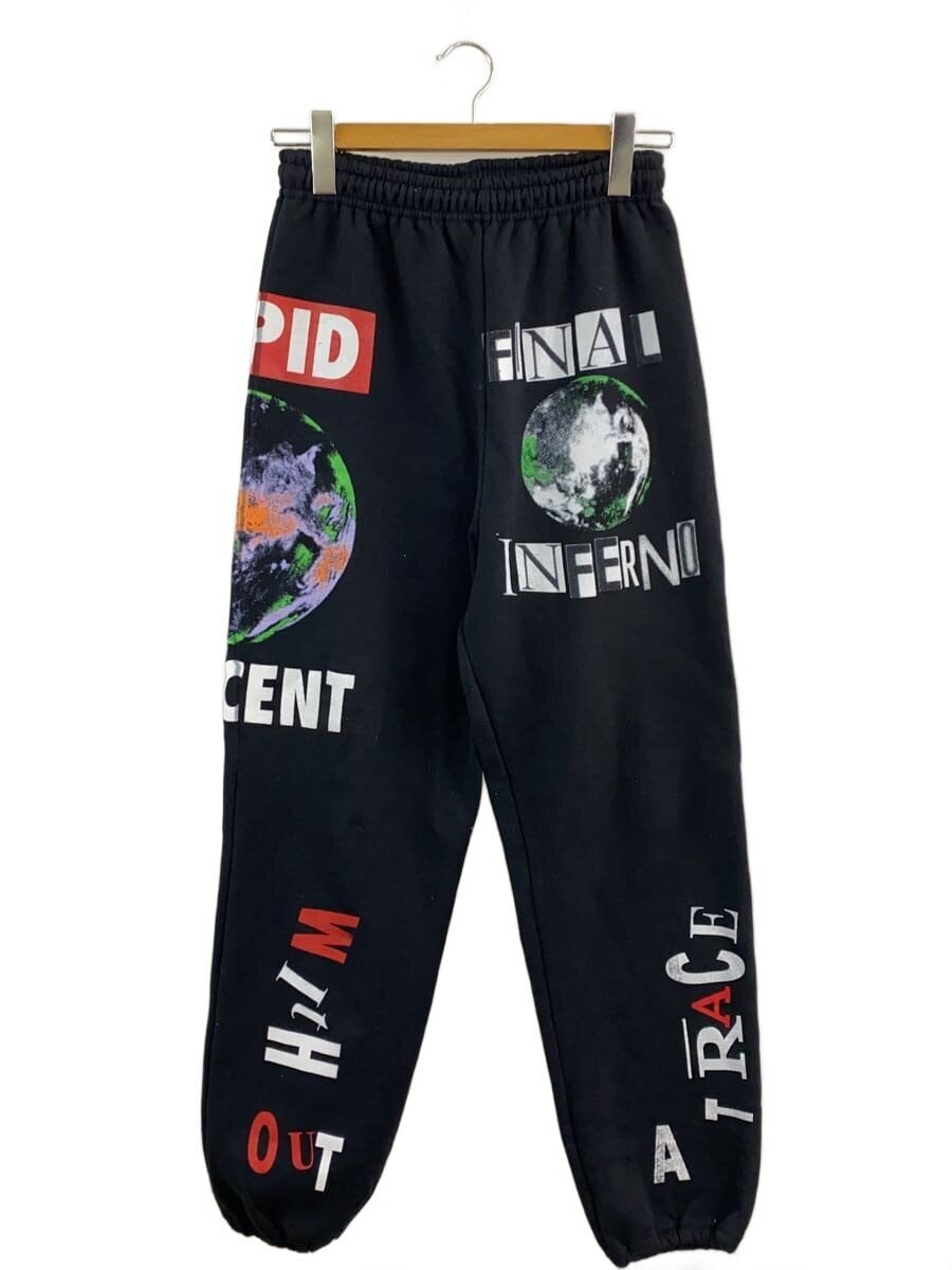 SAINT MICHAEL / 20AW/グラフィックプリント/ボトム/S/コットン/BLK