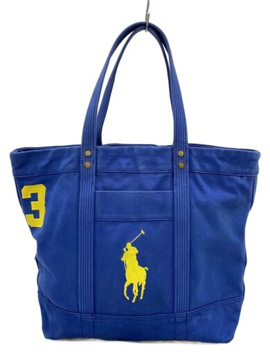 商品画像：ビッグポニートートバッグ/キャンバス/BLU① 1