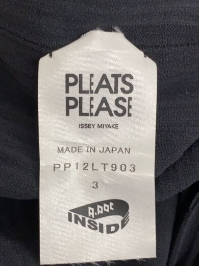 商品画像：フリンジニットプリーツノースリーブチュニック/3/ナイロン/BLK/lt903/ブラック// 3