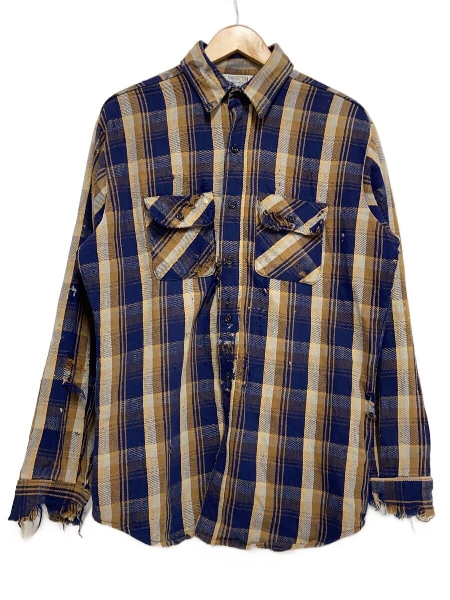 FIVE BROTHER / 70s/TALLMAN/長袖シャツ/L/コットン/BRW/無地