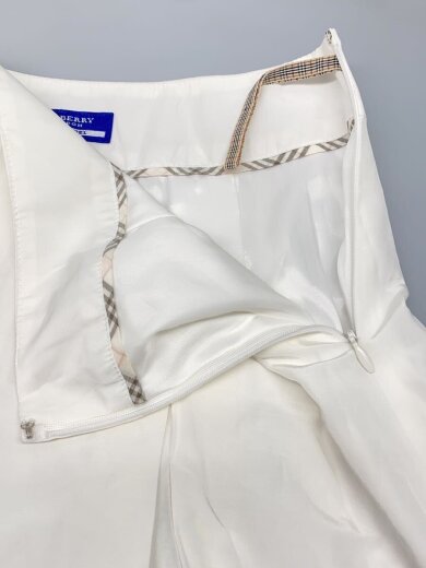 画像：BURBERRY LONDONウエストホースプリーツスカート/38/コットン/WHT/FLF49/ホワイト3