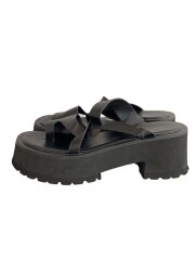 プラットフォームトングサンダル/厚底/サンダル/M/BLK